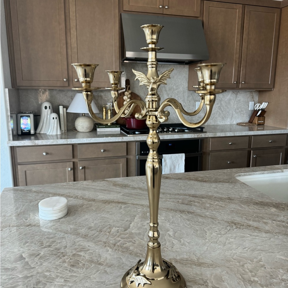 Martha Stewart Gold Candle Holder